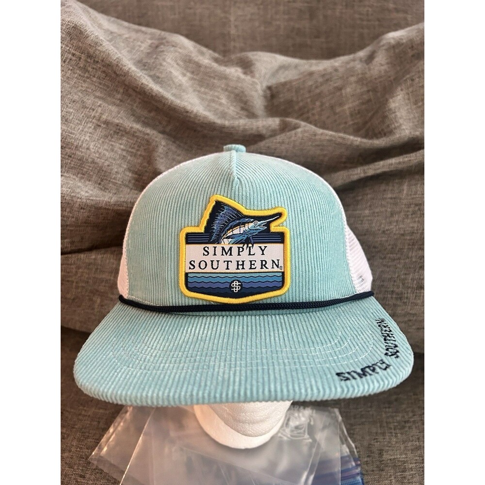 Simply Southern Brand Snapback Trucker Hat Rope Adjustable Corduroy One Size